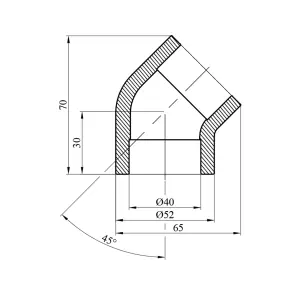 Коліно 45° PPR Rozma 40 мм №2