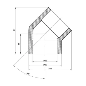 Колено 45° PPR Rozma 63 мм №2