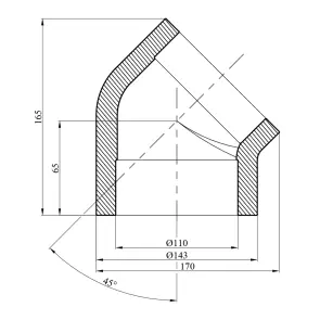 Колено 45° PPR Rozma 110 мм №2