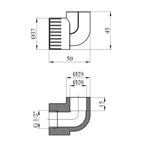 Коліно PPR Rozma 20х1/2'' РВ №2