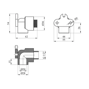 Коліно настінне PPR Rozma 20х1/2'' РЗ №2