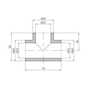 Тройник PPR GrandiTherm 32 мм №2