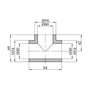 Тройник PPR GrandiTherm 40 мм №2