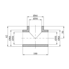 Тройник PPR GrandiTherm 50 мм №2