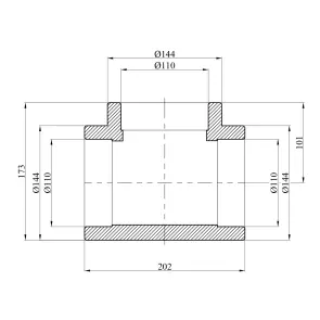 Тройник PPR GrandiTherm 110 мм №2