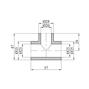 Трійник перехідний PPR GrandiTherm 25х20х25 мм №2