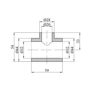 Трійник перехідний PPR GrandiTherm 32х20х32 мм №2