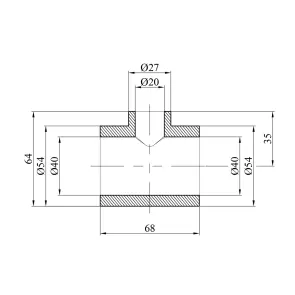 Трійник перехідний PPR GrandiTherm 40х20х40 мм №2