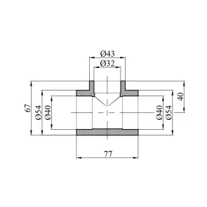 Трійник перехідний PPR GrandiTherm 40х32х40 мм №2