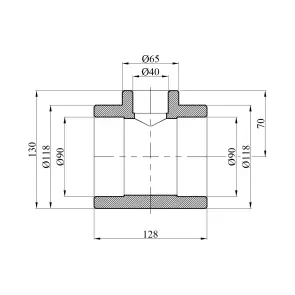 Тройник переходной PPR GrandiTherm 90х40х90 мм №2