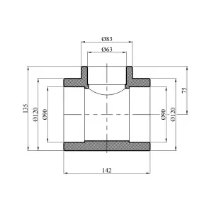 Трійник перехідний PPR GrandiTherm 90х63х90 мм №2