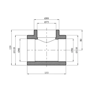 Трійник перехідний PPR GrandiTherm 90х75х90 мм №2