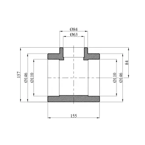 Трійник перехідний PPR GrandiTherm 110х63х110 мм №2