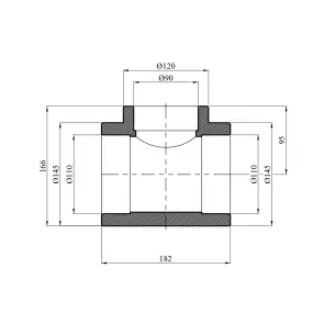Тройник переходной PPR GrandiTherm 110х90х110 мм №2