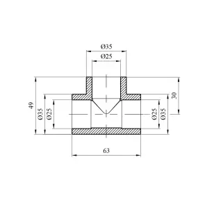Трійник PPR Rozma 25 мм №2