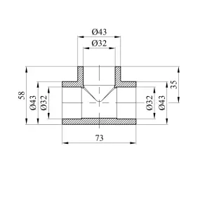 Трійник PPR Rozma 32 мм №2