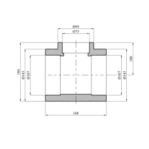 Трійник перехідний PPR Rozma 110х75х110 мм №2