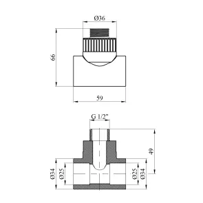 Тройник PPR Rozma 25x1/2" РЗ №2