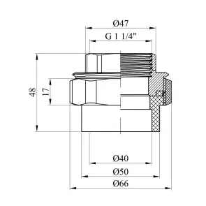 Американка PPR Baux 40х1 1/4" РО №2