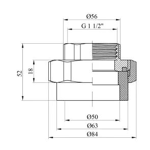 Американка PPR Baux 50х1 1/2" РВ №2