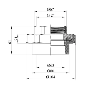 Американка PPR Baux 63х2" РО №2