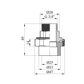 Американка PPR Baux 25х3/4" РЗ №2