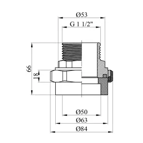 Американка PPR Baux 50х1 1/2" РЗ №2