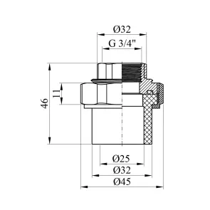 Американка PPR GrandiTherm 25х3/4" РО №2