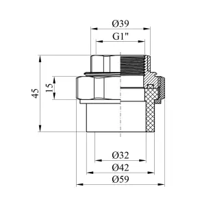 Американка PPR GrandiTherm 32х1" РО №2
