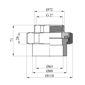 Американка PPR GrandiTherm 63х2" РВ №2