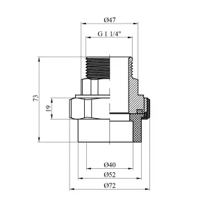 Американка PPR GrandiTherm 40х1 1/4" РЗ №2