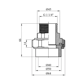 Американка PPR Rozma 40х1 1/4" РЗ №2