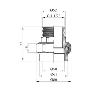 Американка PPR Rozma 50х1 1/2" РЗ №2