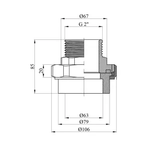 Американка PPR Rozma 63х2" РЗ №2