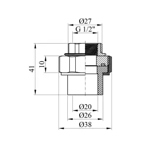 Американка PPR Rozma 20х1/2" РВ №2