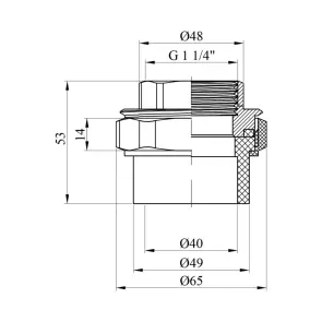 Американка PPR Rozma 40х1 1/4" РВ №2