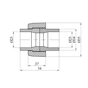 Разборное соединение PPR Baux 25 мм №2