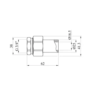 Американка PPR GrandiTherm 25х3/4" мм РО (длинная) №2