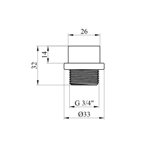 Заглушка пластикова PPR Rozma 25х3/4" РЗ №2