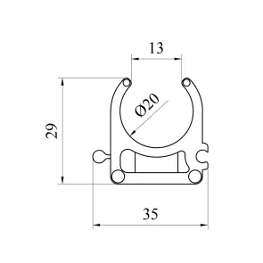 Кріплення для труб PPR GrandiTherm 20 мм №2