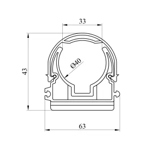 Кріплення для труб з дугою PPR Rozma 40 мм №2