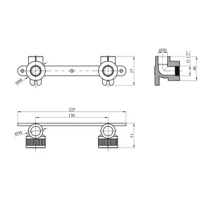 Комплект для підключення змішувача PPR GrandiTherm 20х1/2" РВ нижній №2