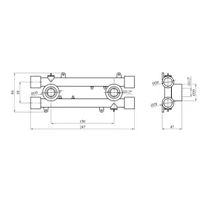 Комплект для подключения смесителя PPR GrandiTherm 20х1/2" №2