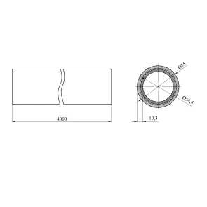 Труба PPR Rozma Composite 75х10,3 мм №2