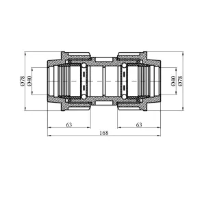 Муфта ПЭ Rozma 40х40 мм №2