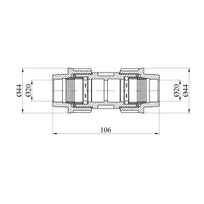 Муфта ПЕ SantehPlast 20х20 мм №2