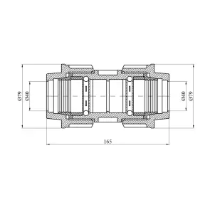 Муфта ПЕ SantehPlast 40х40 мм №2