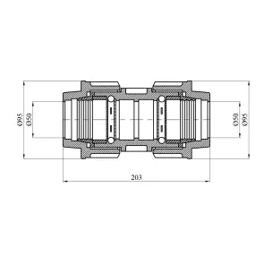 Муфта ПЕ SantehPlast 50х50 мм №2