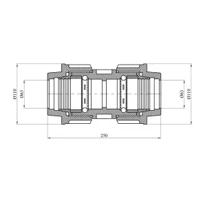 Муфта ПЕ SantehPlast 63х63 мм №2