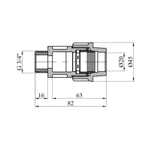 Муфта ПЕ SantehPlast 20x3/4" РЗ №2
